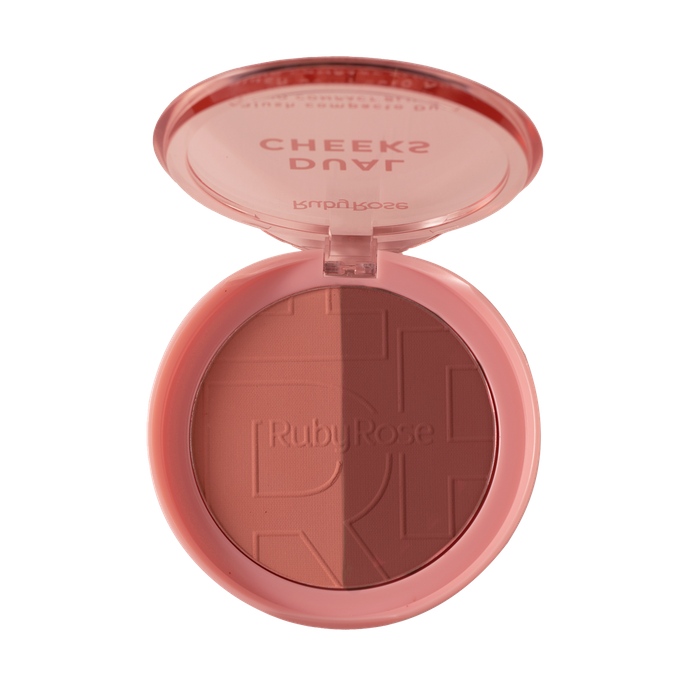 DUAL CHEEKS BLUSH COMPACTO IVORY/BRONZE HBM03-4 RUBYROSE