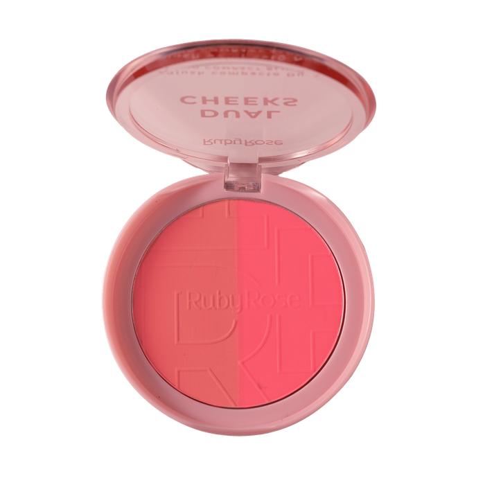 DUAL CHEEKS BLUSH COMPACTO NECTAR/SCARLET HBM03-3 RUBYROSE