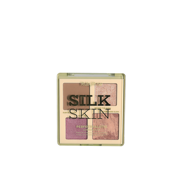 HBM1003-1 PALETA DE CONTORNO  BLUSH ILUMINADOR LUMINOUS FACE SILK SKIN RUBY ROSE