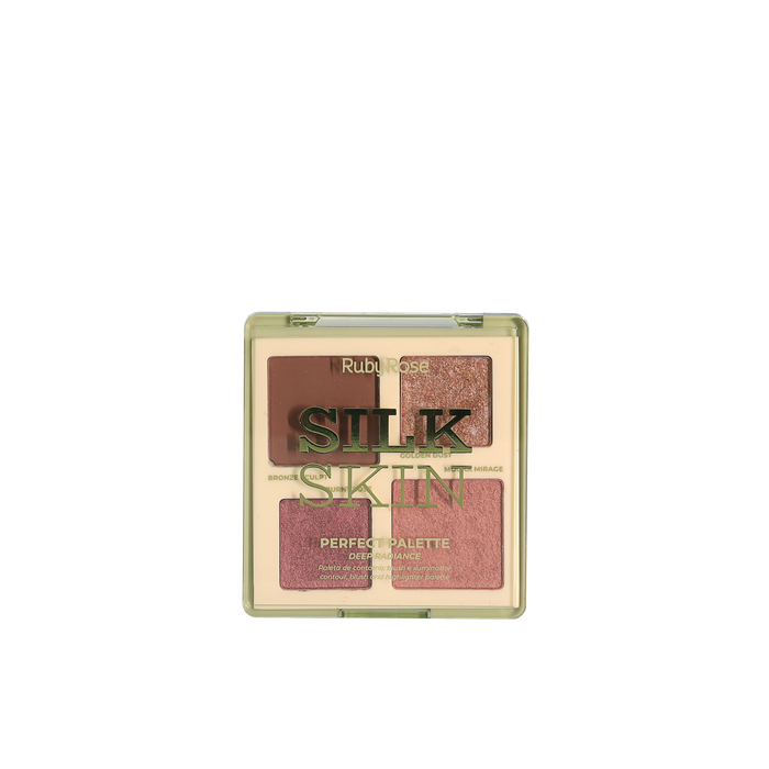 HBM1003-3 PALETA DE CONTORNO  BLUSH ILUMINADOR DEEP RADIANCE  SILK SKIN RUBY ROSE