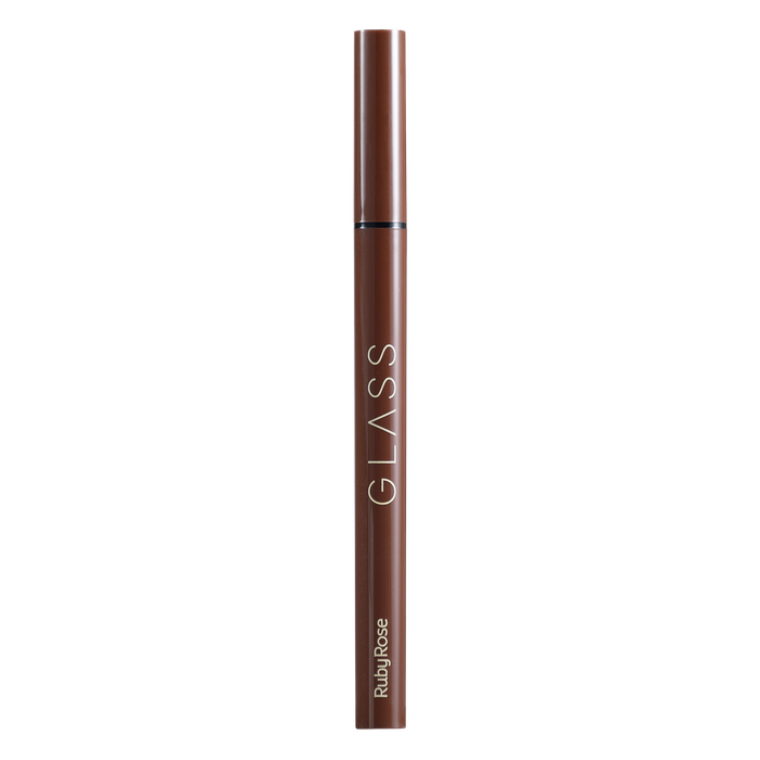 CANETA DELINEADORA MARROM DARK BROWN BE02 GLASS HB527-2 RUBY ROSE