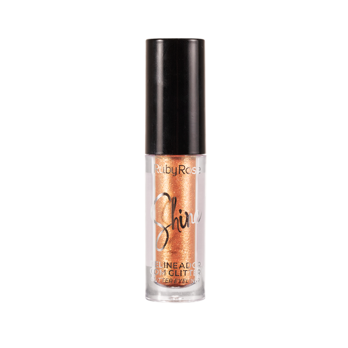HB8416-2N DELINEADOR COM GLITTER SHINE GOLDEN SAGE  RUBY ROSE