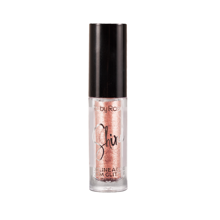 HB8416-6N DELINEADOR COM GLITTER SHINE COPPER SPARK  RUBY ROSE