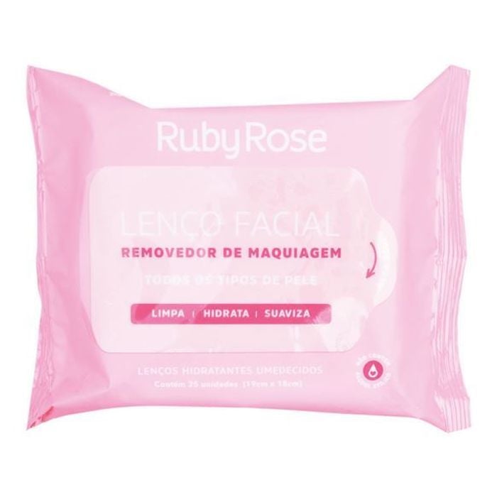 LENCO REMOVEDOR DE MAQUIAGEM ROSA - HB200 -  - RUBYROSE