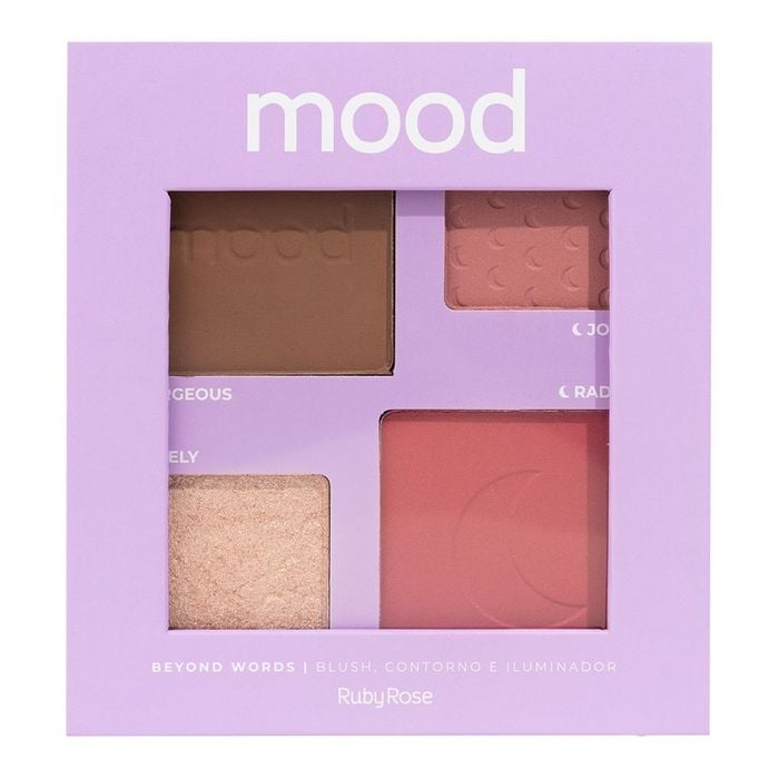 Paleta Blush Contorno E Iluminador Beyond Words Mood Hbf5861 Rubyrose