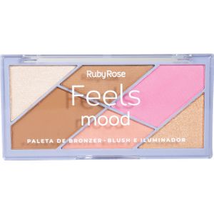 Paleta De Bronze Blush E Iluminador Hb7528 Rubyrose