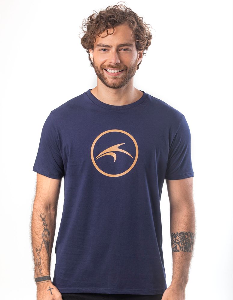 Camiseta Silk Slim Colorway Azul Navy