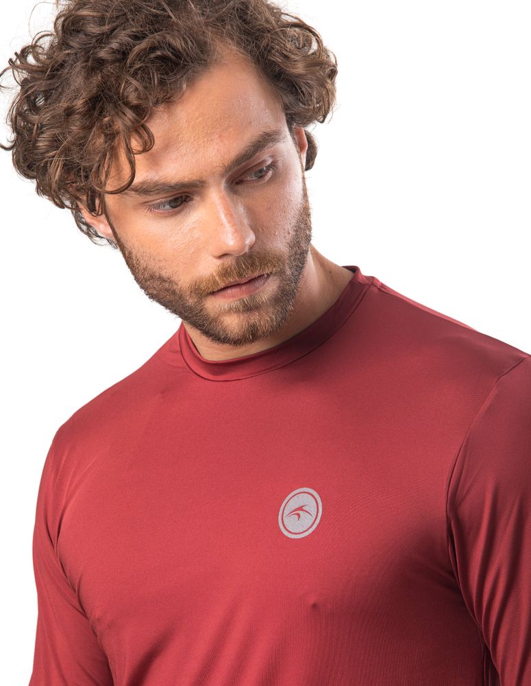 Camiseta Uv Manga Longa Chest Bordo