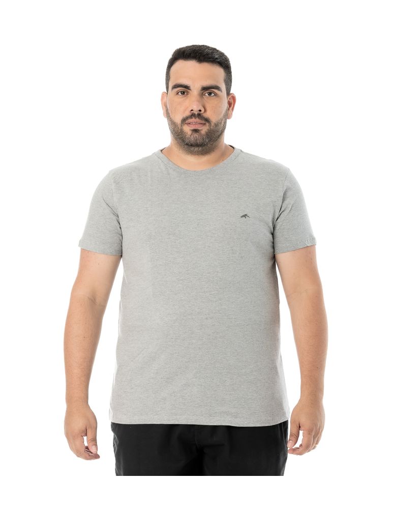Camiseta Especial Plus Size Basic One M. Cinza