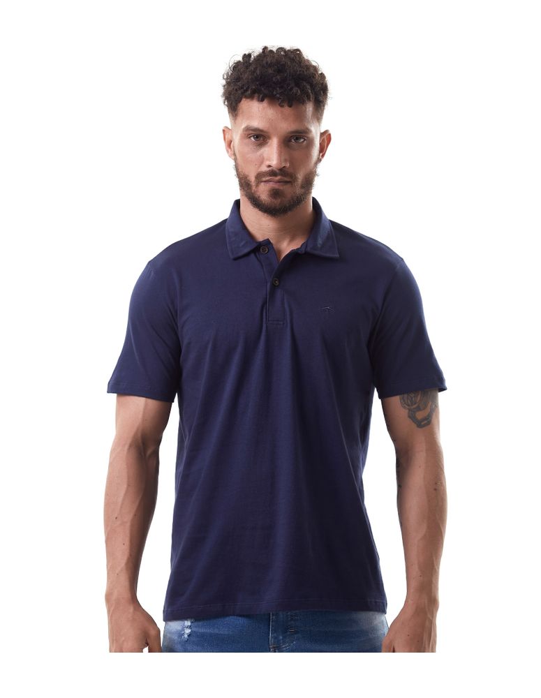 Camiseta Polo Basic One Azul Navy