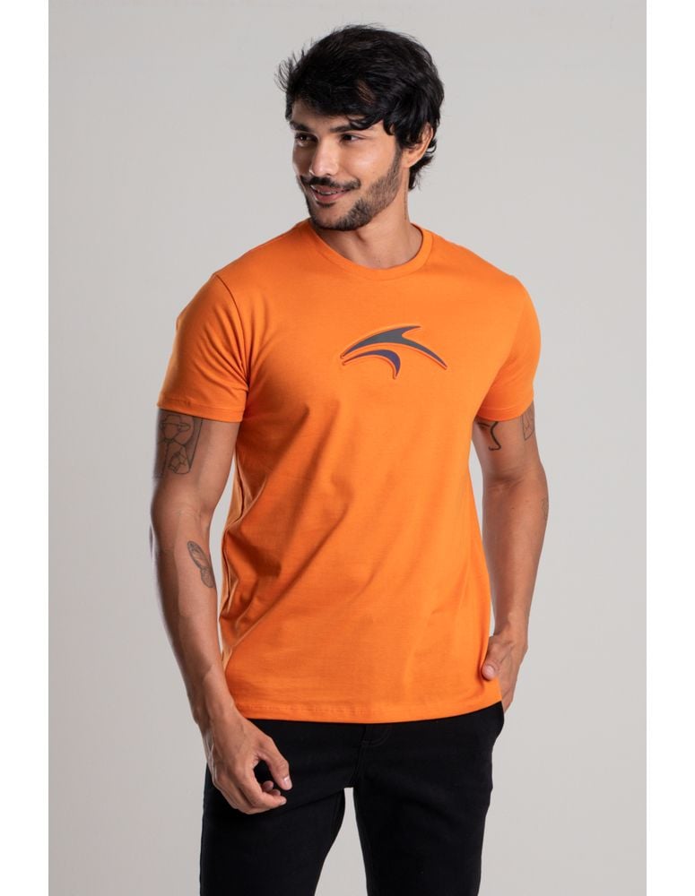 Camiseta Especial Emboss Logo Refletivo Laranja Boreal