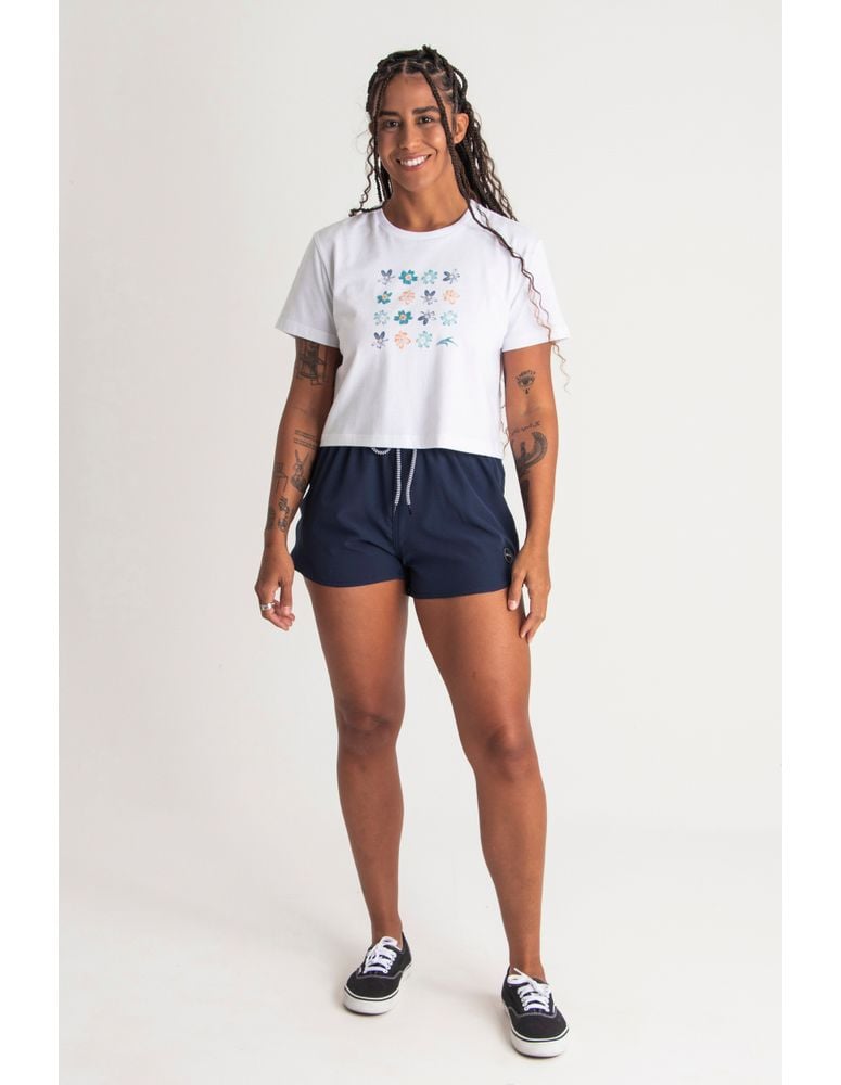 Camiseta Cropped Flower Power