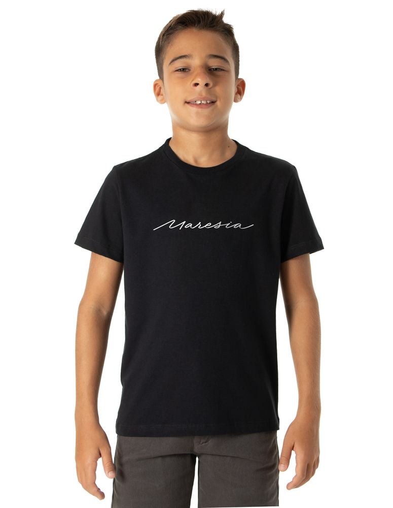 Camiseta Silk Juvenil Big Signature Preto