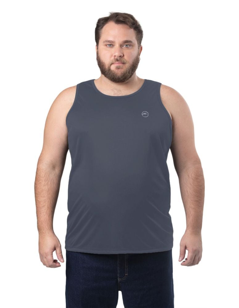 Regata Cavada Plus Size Reflective Chumbo