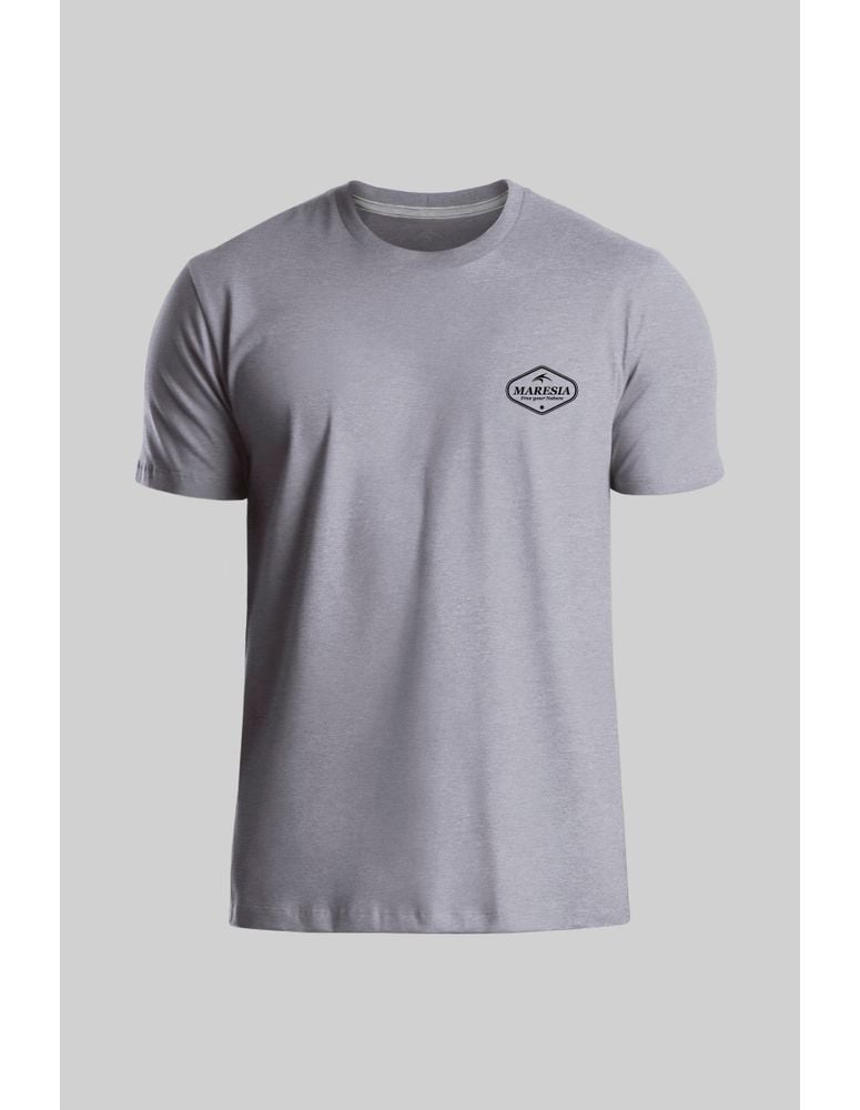 Camiseta Silk Slim Fit Label Mescla Cinza