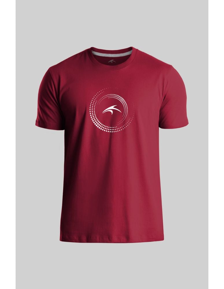 Camiseta Silk Slim Fit Halo Bordo Profundo
