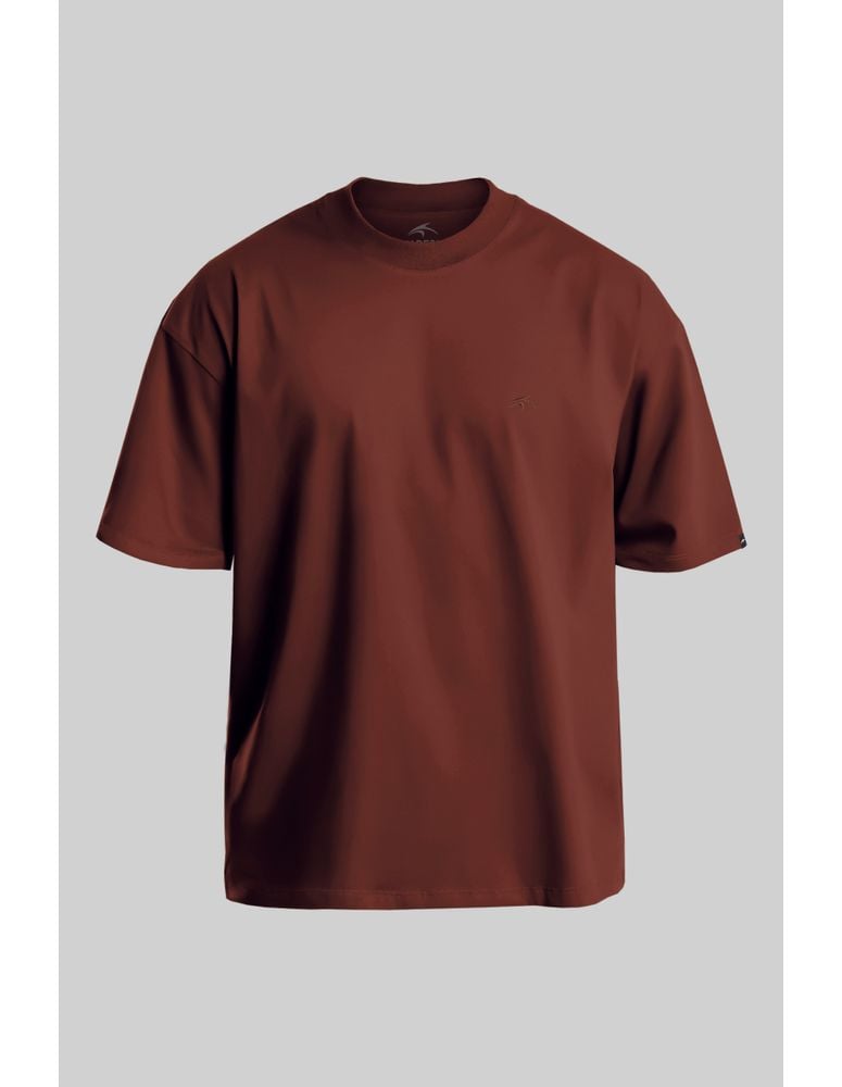 Camiseta Especial Oversized Oversized Marrom Expresso
