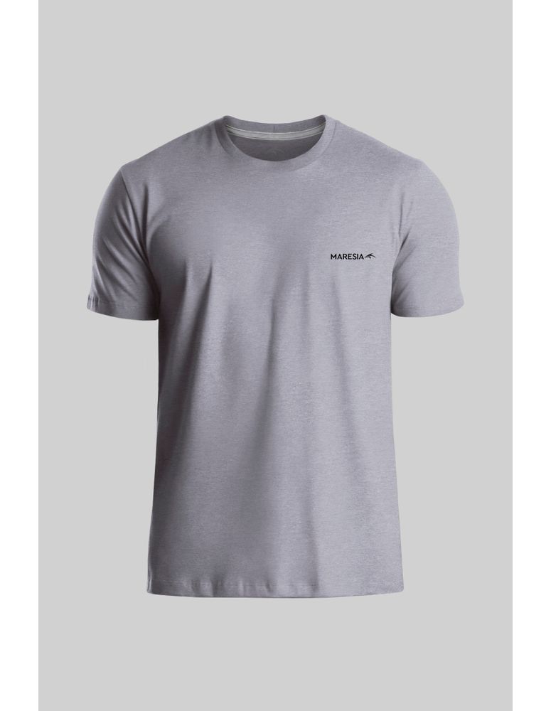 Camiseta Silk Slim Fit Brand Mescla Cinza