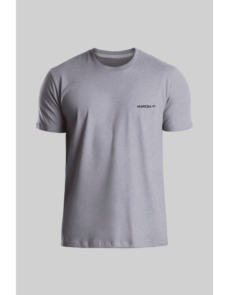 Camiseta Silk Slim Fit Brand Mescla Cinza