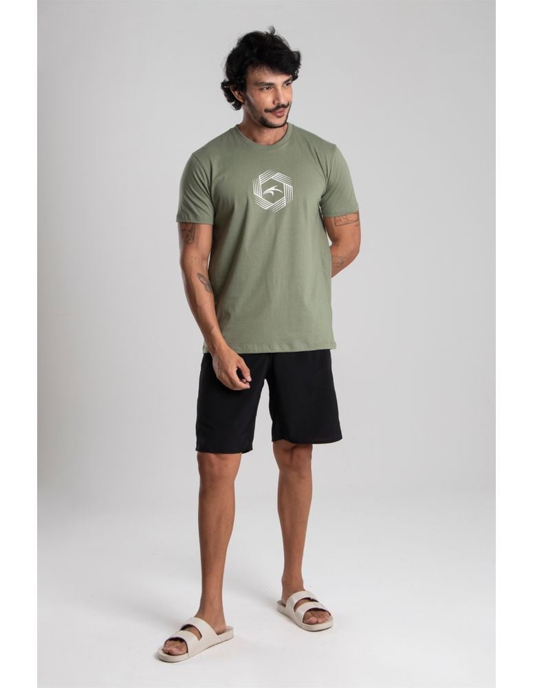 Camiseta Silk Slim Fit Fiber Oliva 