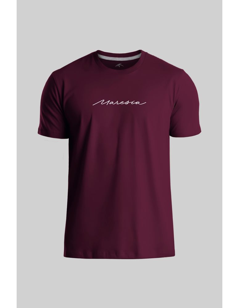 Camiseta Silk Slim Fit Big Signature Bordo Figo