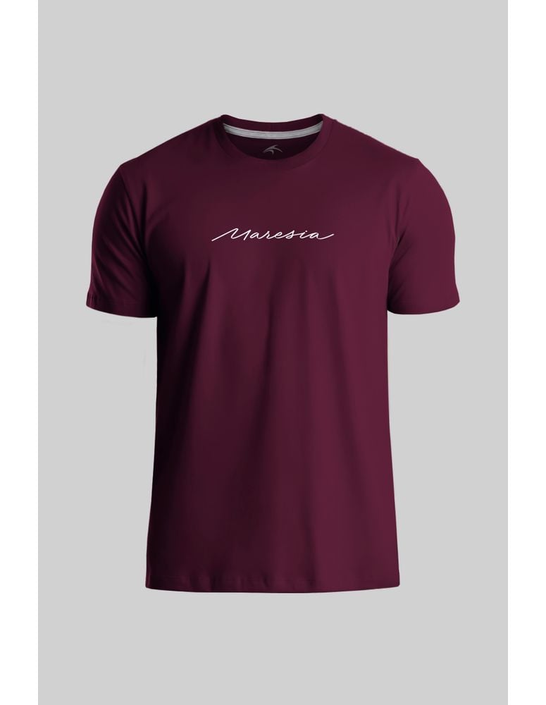 Camiseta Silk Slim Fit Big Signature Bordo Figo