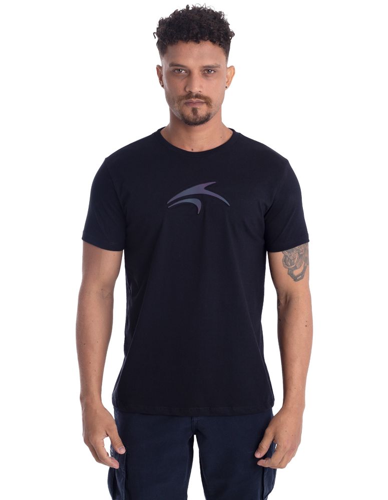 Camiseta Especial Emboss Logo Refletivo Preto