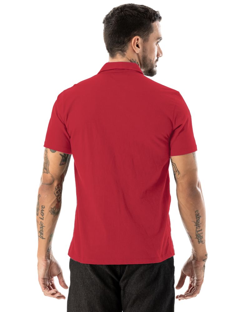 Camiseta Polo Basic One Vermelho