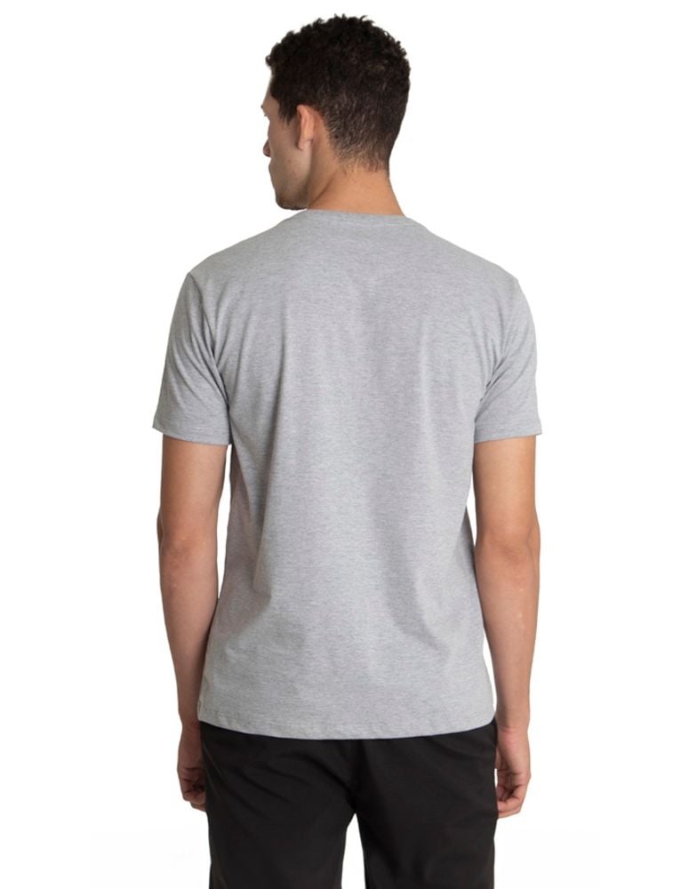 Camiseta Especial Emboss Logo Refletivo Mescla Cinza