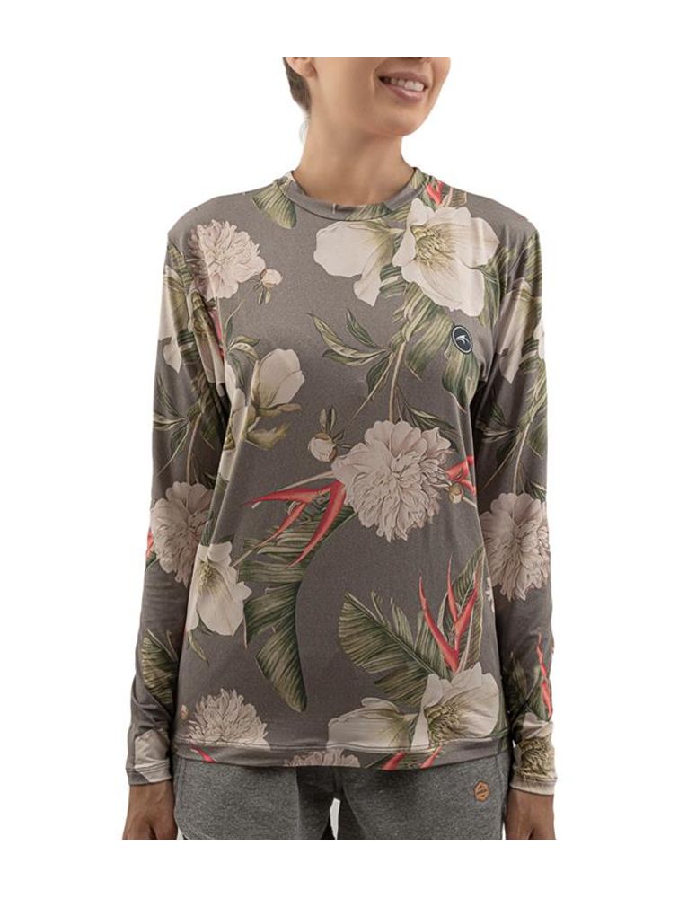 Camiseta Uv Feminina Botanical