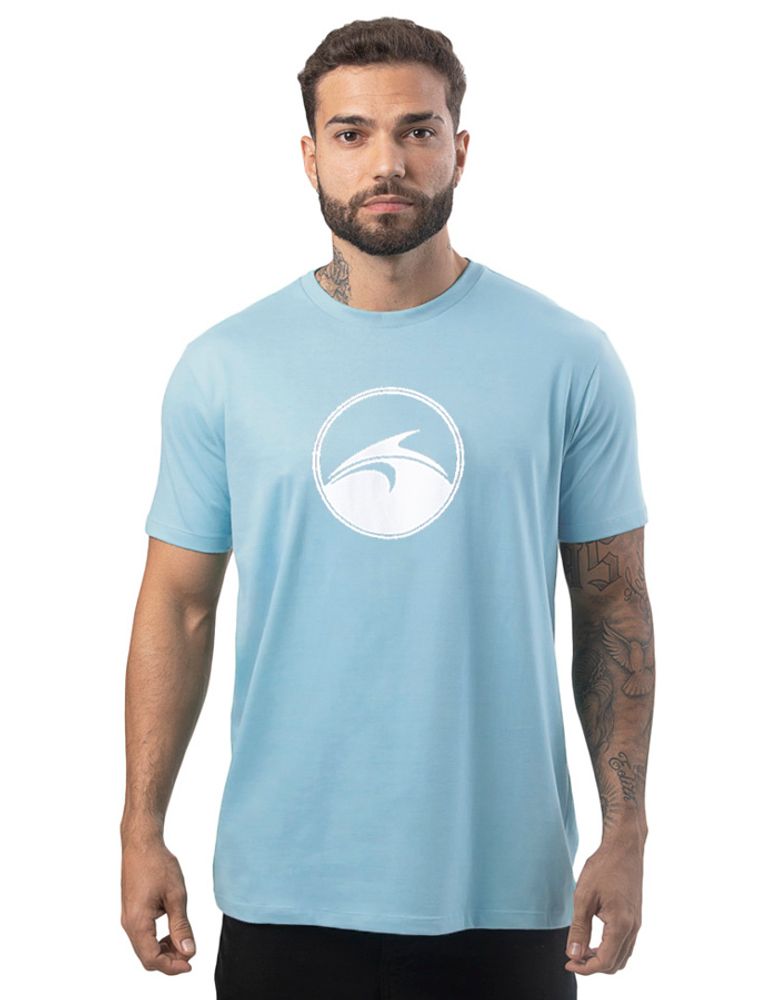 Camiseta Silk Slim Fit Colorway Sides Azul Hawaii