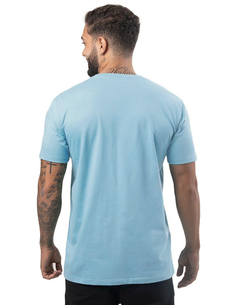 Camiseta Silk Slim Fit Colorway Sides Azul Hawaii