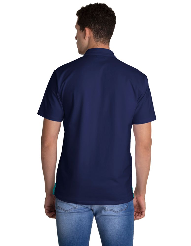 Camiseta Polo Cotton Azul Marinho