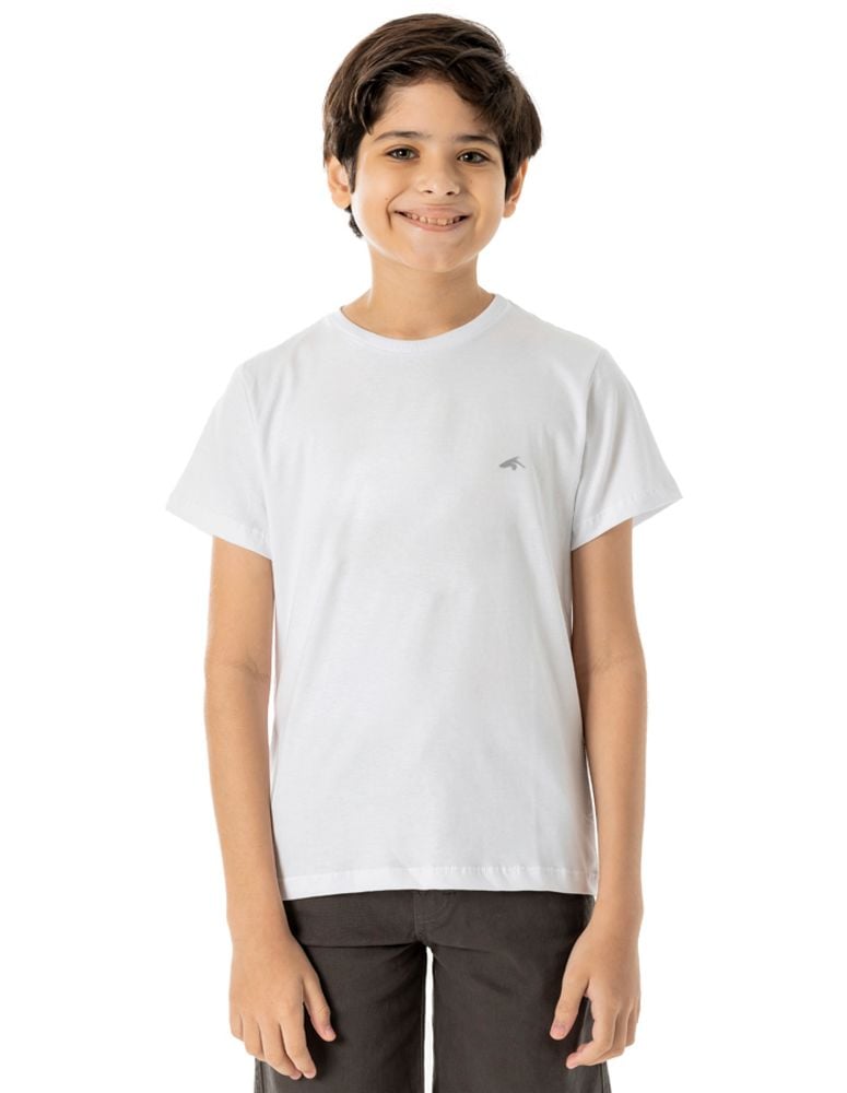 Camiseta Especial Juvenil Basic One Branco