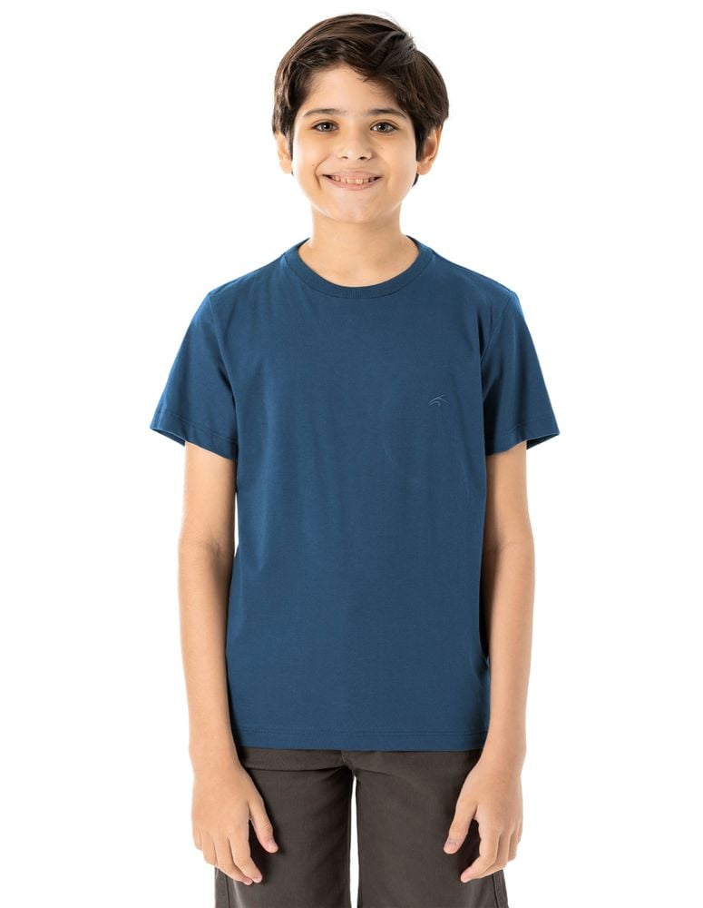 Camiseta Especial Juvenil Basic One Azul Navy