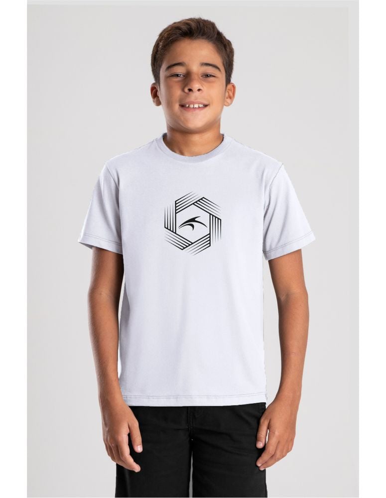 Camiseta Silk Juvenil Fiber Branco