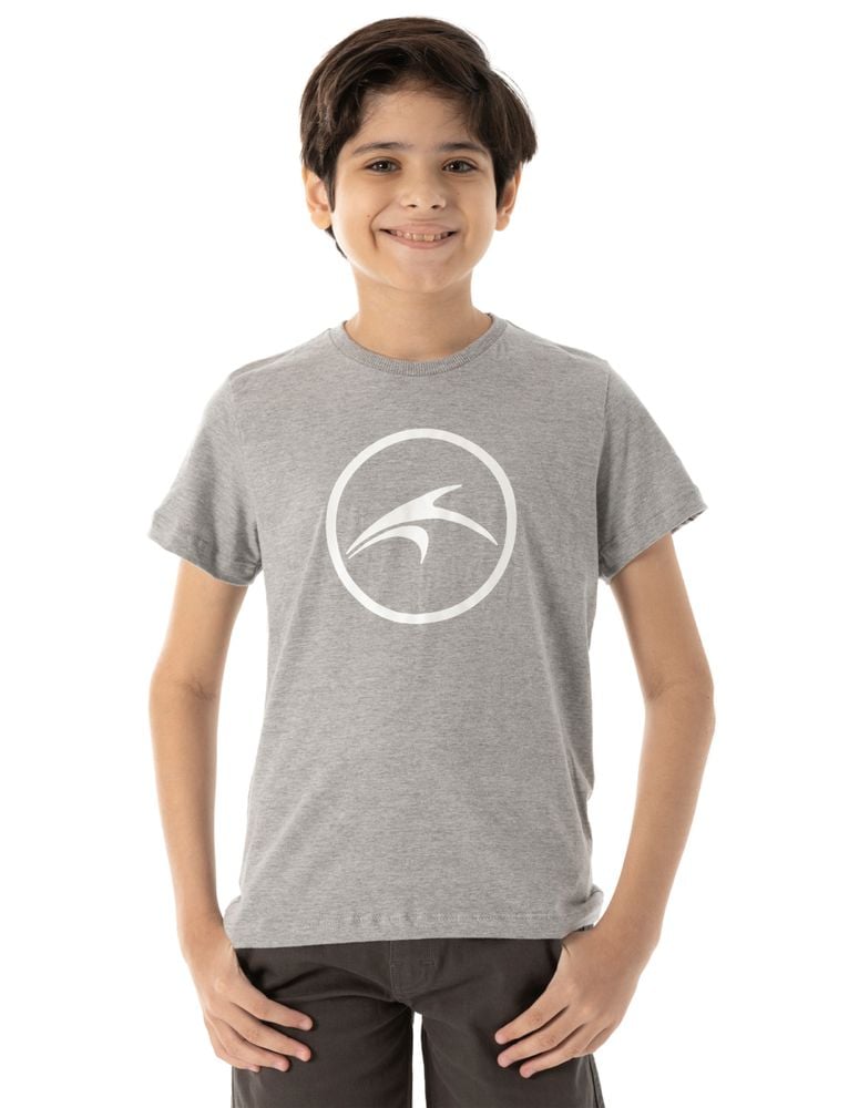 Camiseta Silk Juvenil Colorway Mescla Cinza