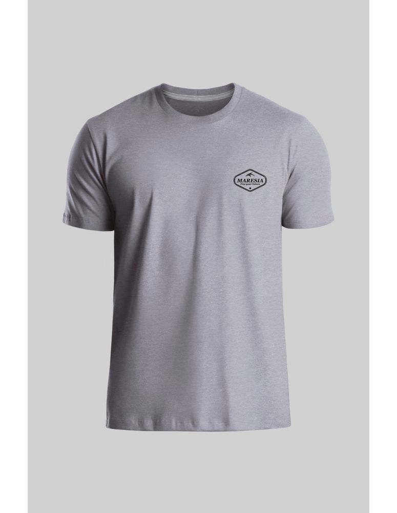 Camiseta Silk Slim Fit Label Mescla Cinza