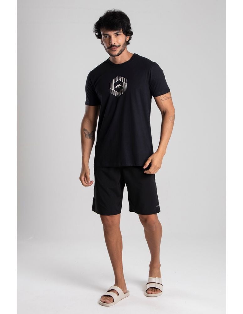 Camiseta Silk Slim Fit Fiber Preto