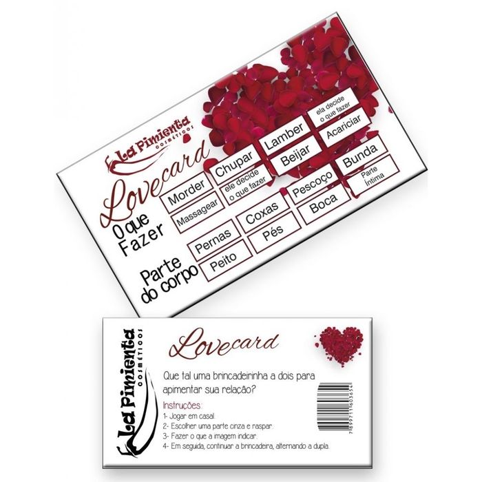 Raspadinha Love Card 5 Unidades - La Pimenta