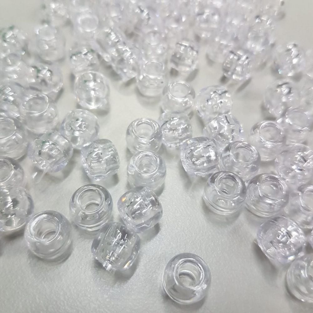Miçanga Tererê Transparente Cristal 100 - 10mm 250g