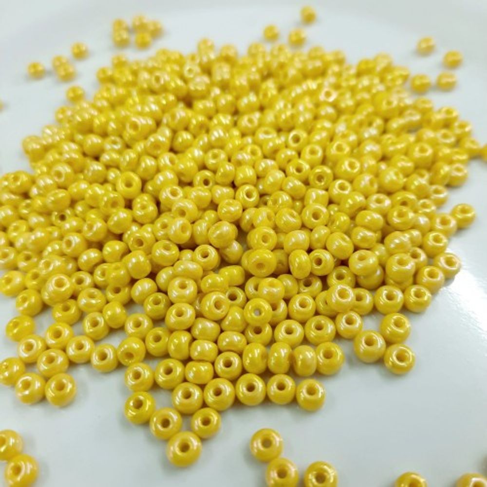 Miçanga Indiana Fosca Amarelo AB 84130- 6/0(4,1mm) 500 gramas