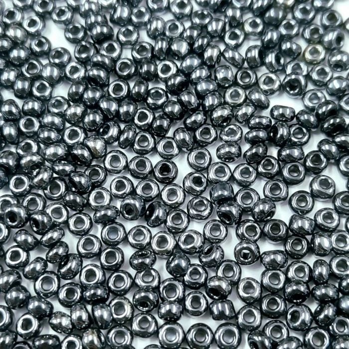 Miçanga Asmara Fosca Lustrosa Grafite 28980 - 9/0(2,6mm) 500g