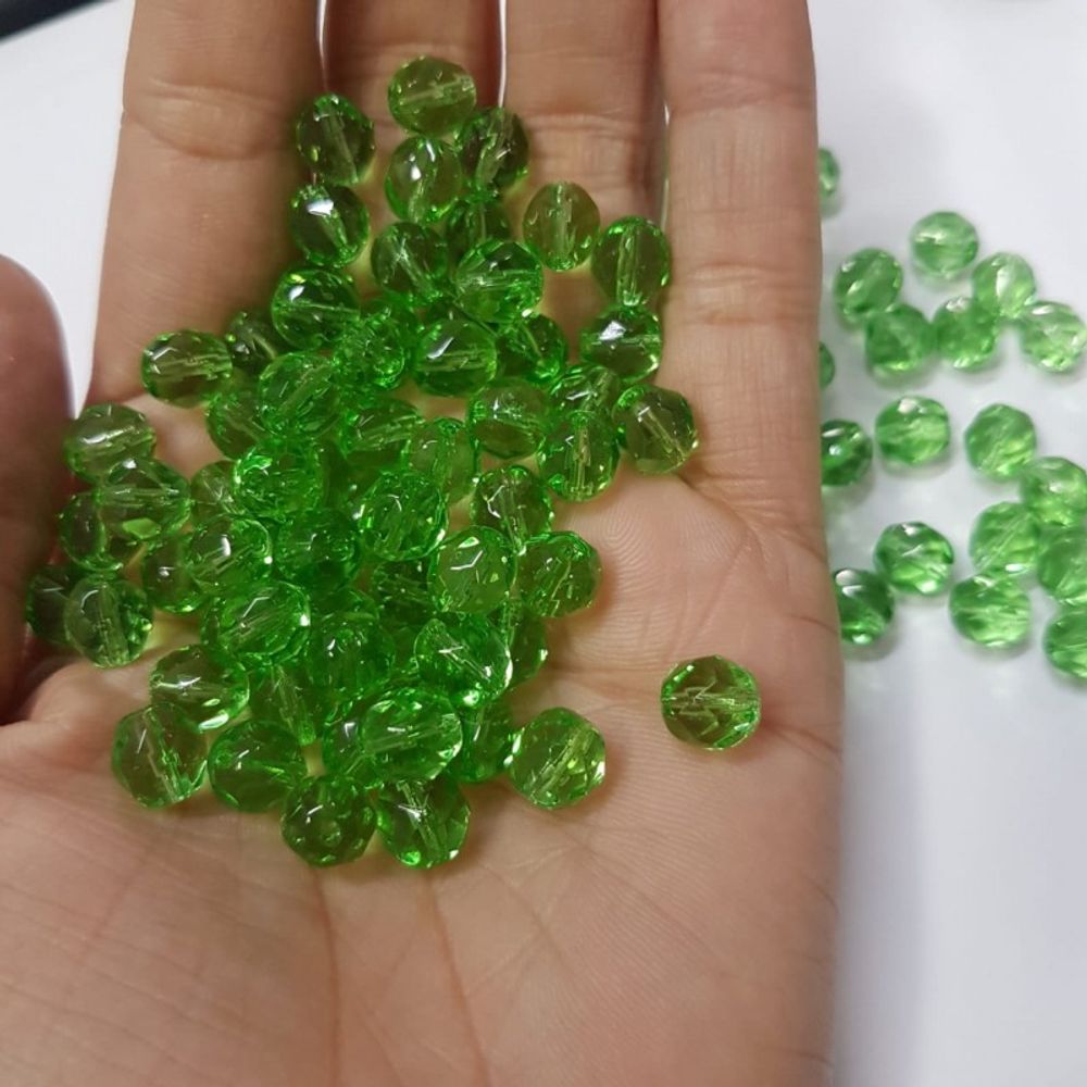 Cristal Facetado Verde Claro 5052 - 6mm 1.200 Peças