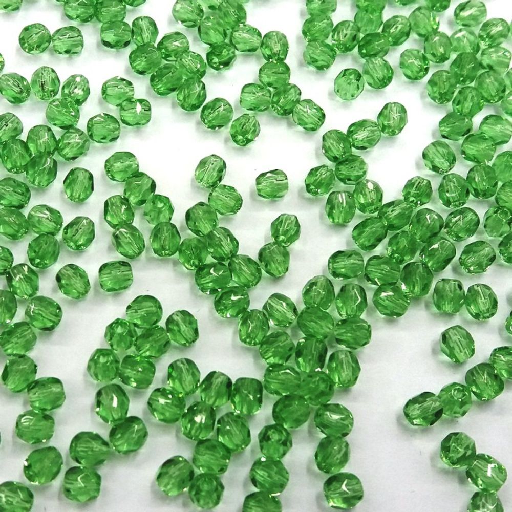 Cristal Facetado Verde Claro 5053 - 14mm 300 Peças