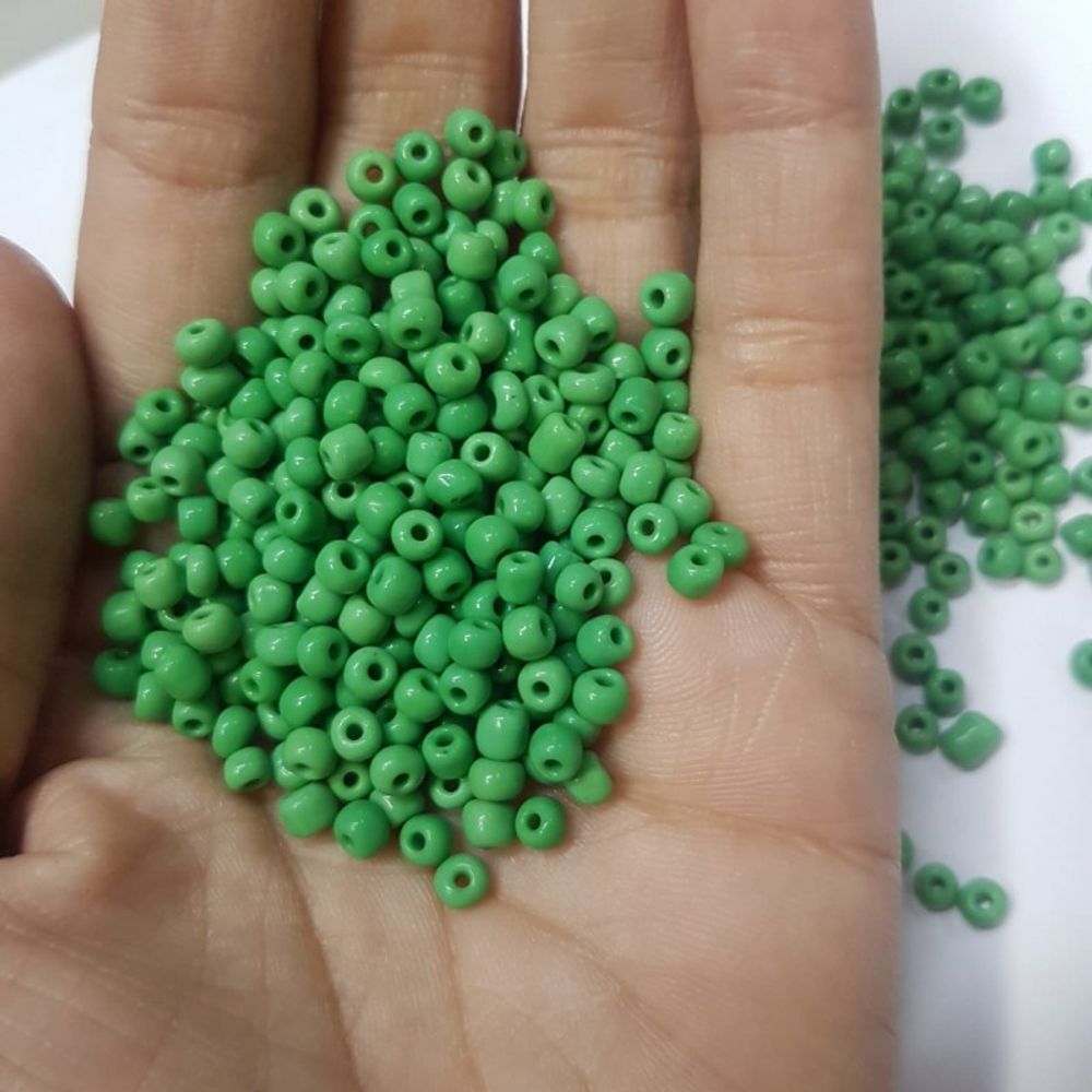 Miçanga Chinesa Fosca Verde - 6/0(4,1mm) 500g
