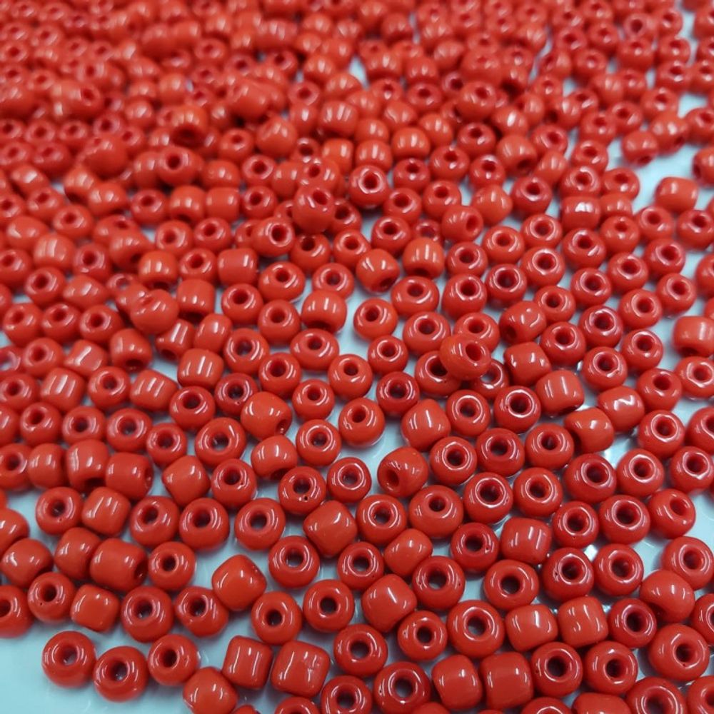Miçanga Chinesa Fosca Vermelha - 6/0(4,1mm) 500g