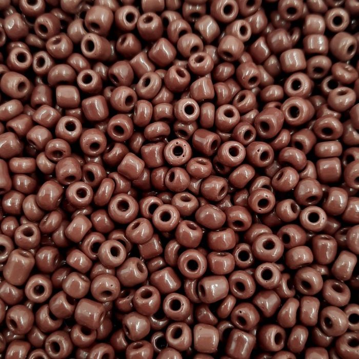 Miçanga Chinesa Fosca Marrom Escuro - 6/0(4,1mm) 500g
