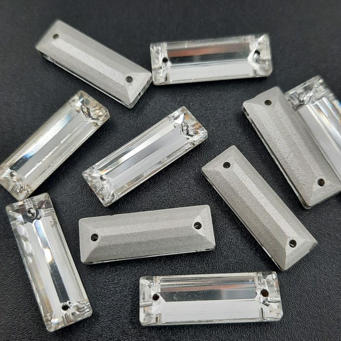 Chaton Chinês Palito 2 Furos Cristal - 7x21mm 24 Peças