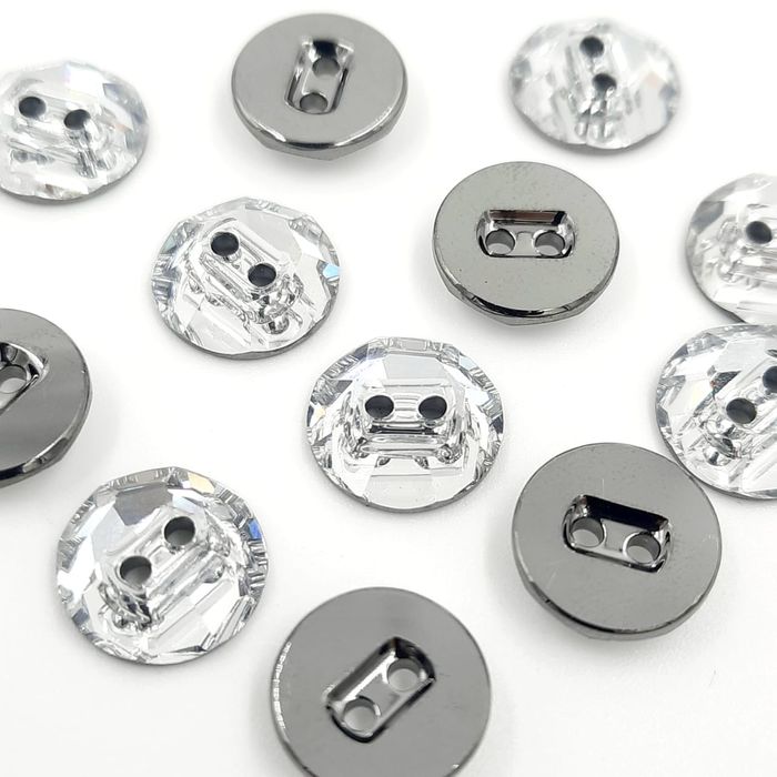Botão Swarovski 3012 Cristal - 10mm 12 Peças